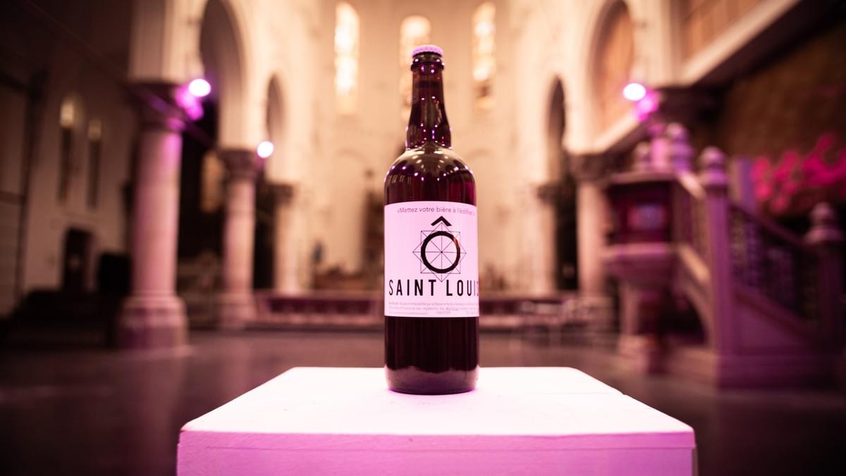 La bière Ô Saint Louis, triple blonde brassée pour le Phare de Tourcoing